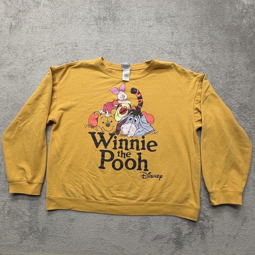 Disney Winnie the Pooh Sweatshirt Womens XL Crewneck Pullover Tigger Eeyore Pigl
